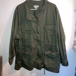 Olive green utility jacket
